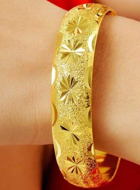 手镯满天星送妈妈黄金色时尚