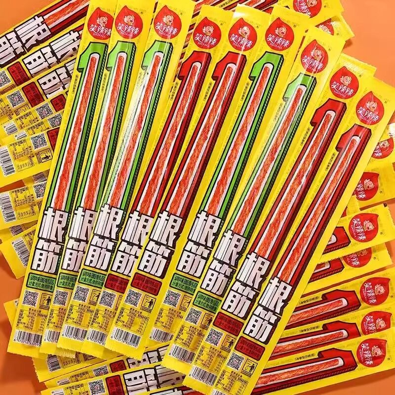 笑辣辣一根筋辣条实惠童年经典香辣解馋有嚼劲面筋制品零食爆款