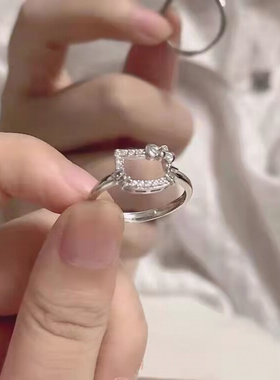 快手kt猫戒指少女卡通软妹指环闺