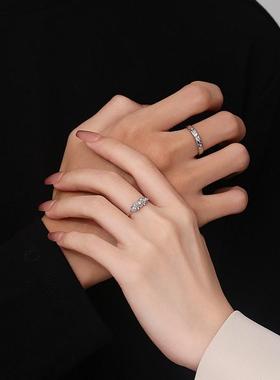 情侣999足银开口可调戒指可刻字