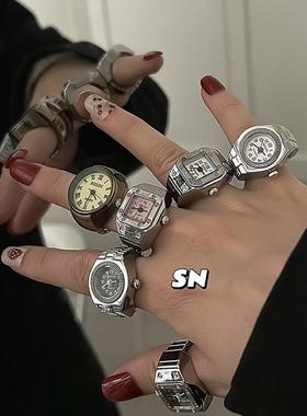 GOMIA上新迷你戒指表经典覆古八角图手表时尚潮流学生戒指表