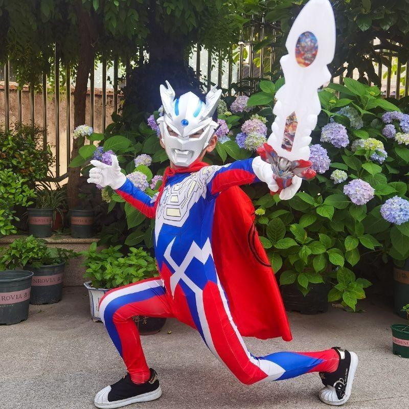 赛罗奥特超人男童衣服正版发光连体服角色扮演cosplay演出服大人 - 图1