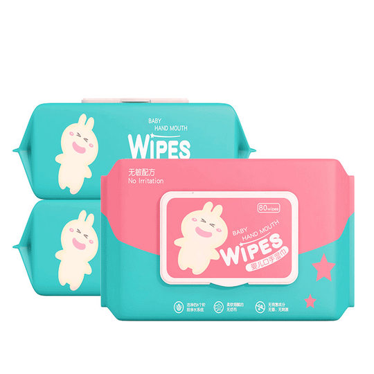 Baby hand and mouth wipes 80 large bags of baby wet tissues for hand and mouth butts 400 newborn babies 5