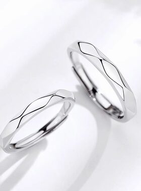 新款潮莫比乌斯环戒指小众设计男高级感食指女情侣简约对戒饰品