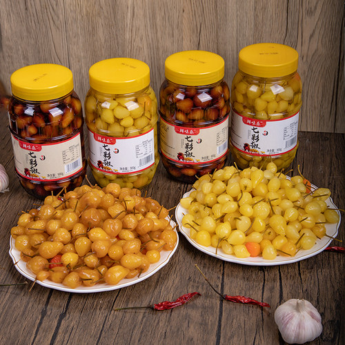 广西七彩椒泡椒酸辣野山椒酸甜口泡小米辣泡指天椒五彩椒辣下饭菜 - 图1