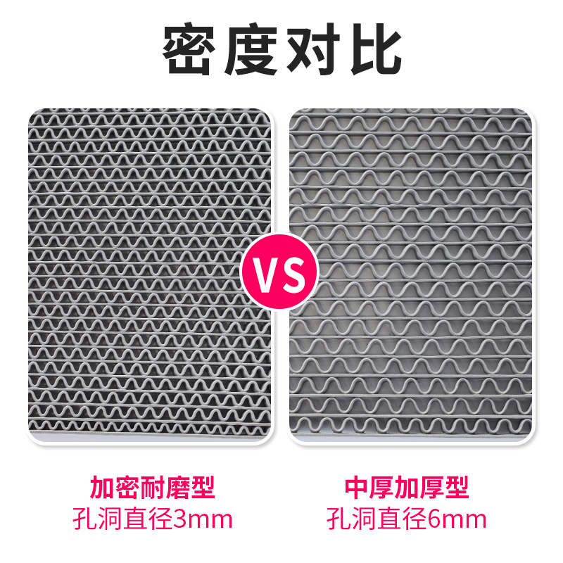 防滑地垫厨房厕所防滑垫浴室户外商用塑料pvc镂空防水垫地毯门垫 - 图0