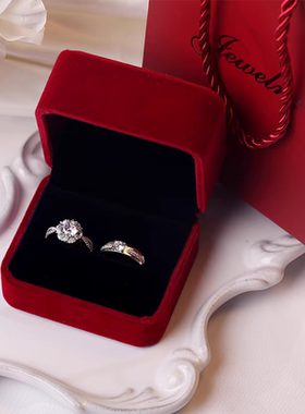 情侣一对仿真扭臂钻戒对戒活口可调节婚礼仪式用戒指求婚结婚道具