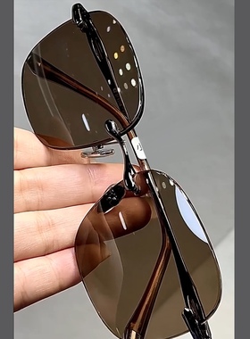 真水晶眼镜清凉太阳镜墨镜石头镜茶色护目润目养眼高端圆脸水晶石