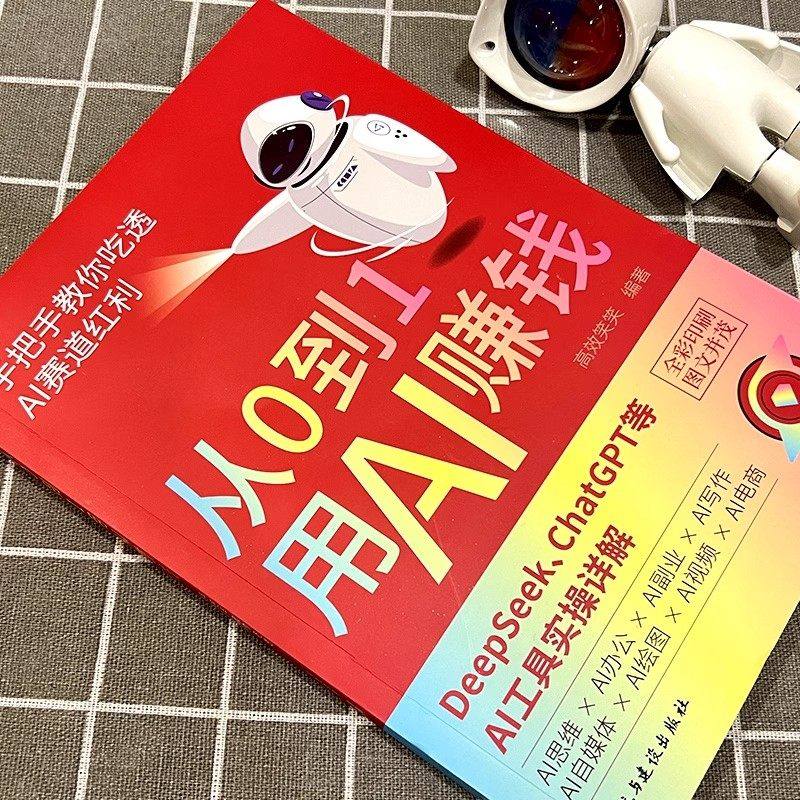 抖音同款】从0到1用AI赚钱 手把手教你吃透AI AI工具实操详解书AI入门Deepseek操作应用大全AI实操引流变现8步法书籍畅销书排行榜,淘宝优惠券,粉丝福利购,淘宝优惠卷