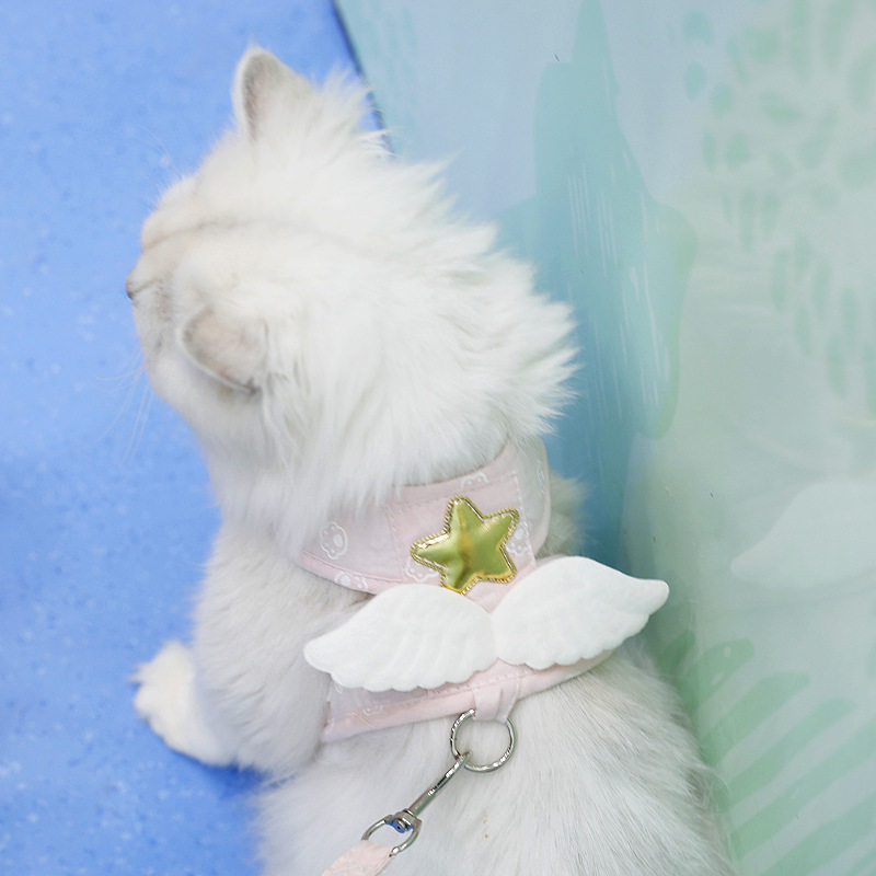天使翅膀猫咪牵引绳背心式牵引带狗狗幼猫外出牵引防挣脱宠物用品,淘宝优惠券,粉丝福利购,淘宝优惠卷