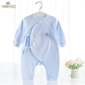 英氏新生婴儿服装纯棉婴儿连体衣长袖A类0-3-6个月宝宝无骨蝴蝶衣