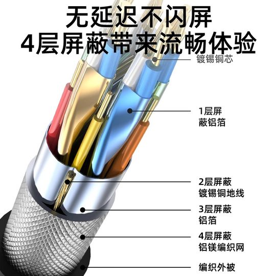 Hdmi8k high-definition cable connection cable 2.1 monitor screen TV computer projector and set-top box connection cable