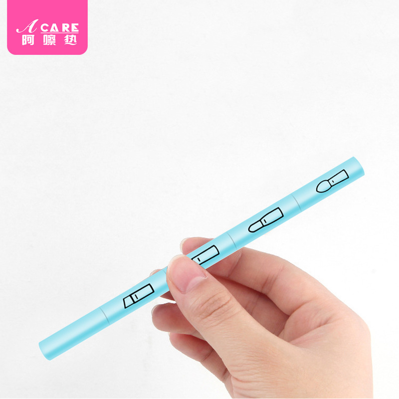 化妆刷/四合一AB1sn0-工具眼影刷唇刷眉刷便携带盖可拆卸双头 - 图2