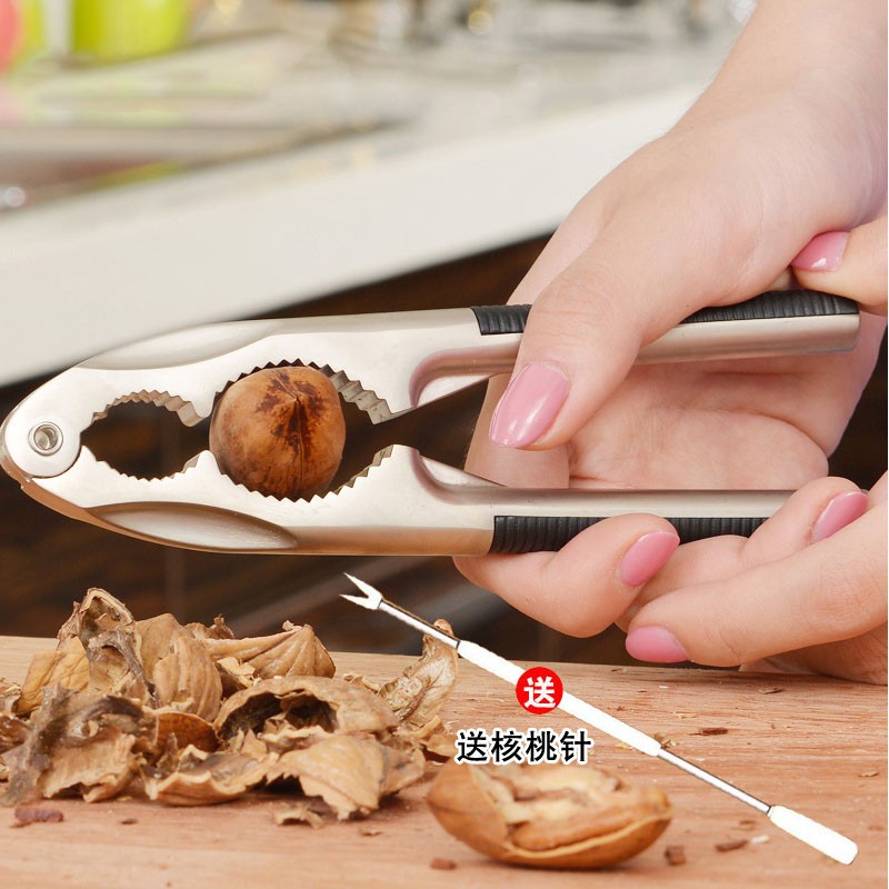 核桃夹子神器家用松子夹子榛子开壳器坚果钳子干果不锈钢开口304 - 图0