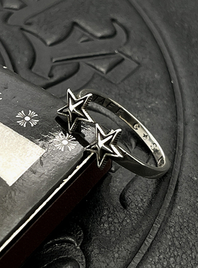 ODEK复古双五角星开口戒指cody sanderson纳瓦霍指环小众气质