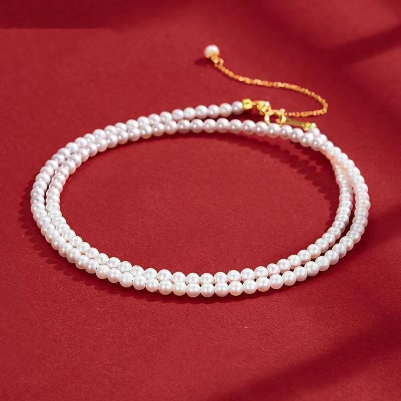 优质淡水无核珍珠项链baby锁骨链轻奢仙女链小米珠颈链送女友礼物 - 图1