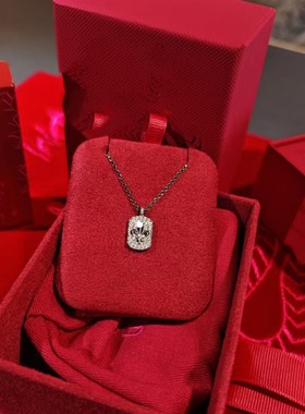 高版本对版黑金色鸢尾花项链女精致时尚百搭小众设计高级感闺蜜