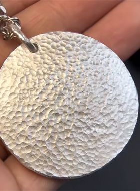 藏传传统文化黄财神挂坠项链复古手工錾刻守护神原创手作挂件配饰