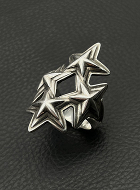 ODEK复古纳瓦霍四叠星戒指cody