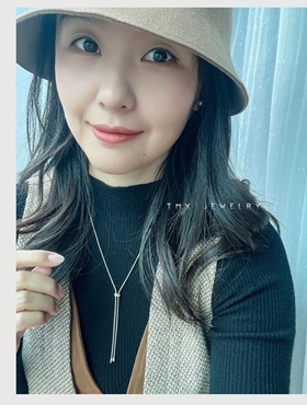 流金岁月可抽拉调节项链女挂万能扣毛衣链精致时尚礼物夏季经典款