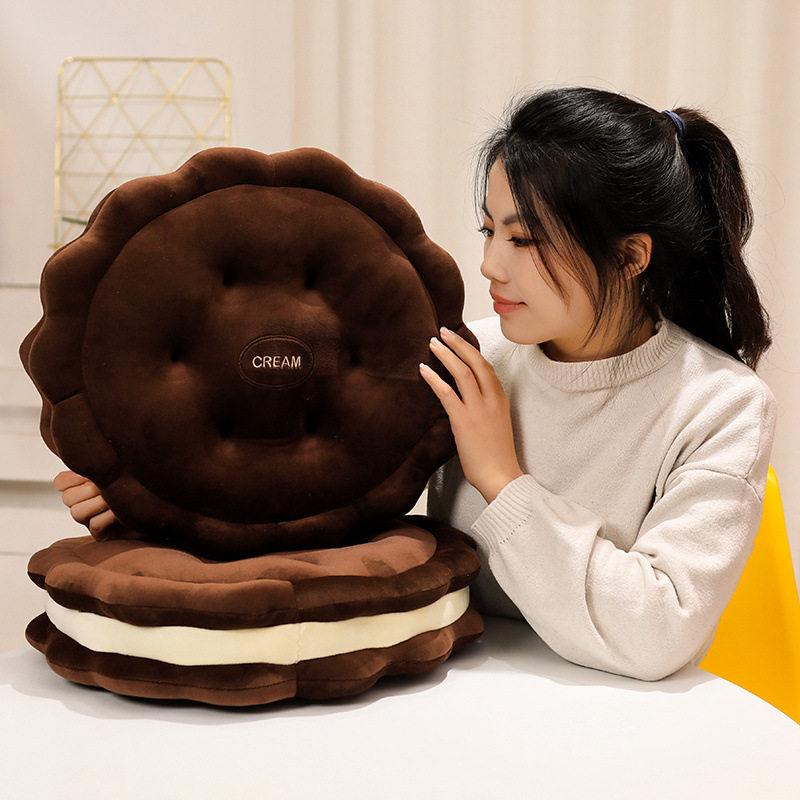 创意巧克力饼干抱枕沙发客厅靠垫办公室毛绒靠背午睡枕头车载靠枕,淘宝优惠券,粉丝福利购,淘宝优惠卷