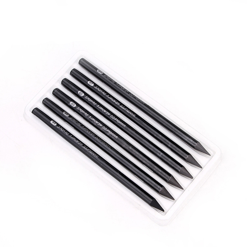 素描铅笔炭笔套装美术生专用速写笔初学者基础入门碳笔6支装专业素描全碳笔 HB/2B/4B/6B/8B/E - 图2