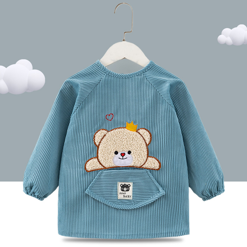 儿童吃饭围兜防水罩衣宝宝洋气饭兜反穿衣辅食护衣倒褂衣秋冬加厚,淘宝优惠券,粉丝福利购,淘宝优惠卷