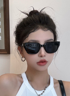 猫眼墨镜女款高级感显脸小2025新款方圆脸黑色复古欧美风太阳眼镜