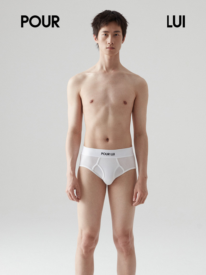 璞履 男士超弹莫代尔罗纹复古门襟三角内裤 三件装POURLUI UDW113,淘宝优惠券,粉丝福利购,淘宝优惠卷