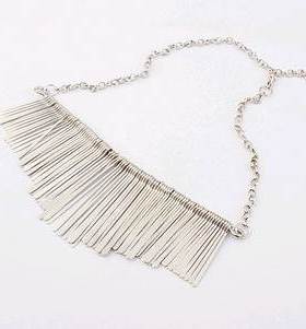 项链2021年新款女个性金色流苏锁骨链百搭配饰品women necklaces