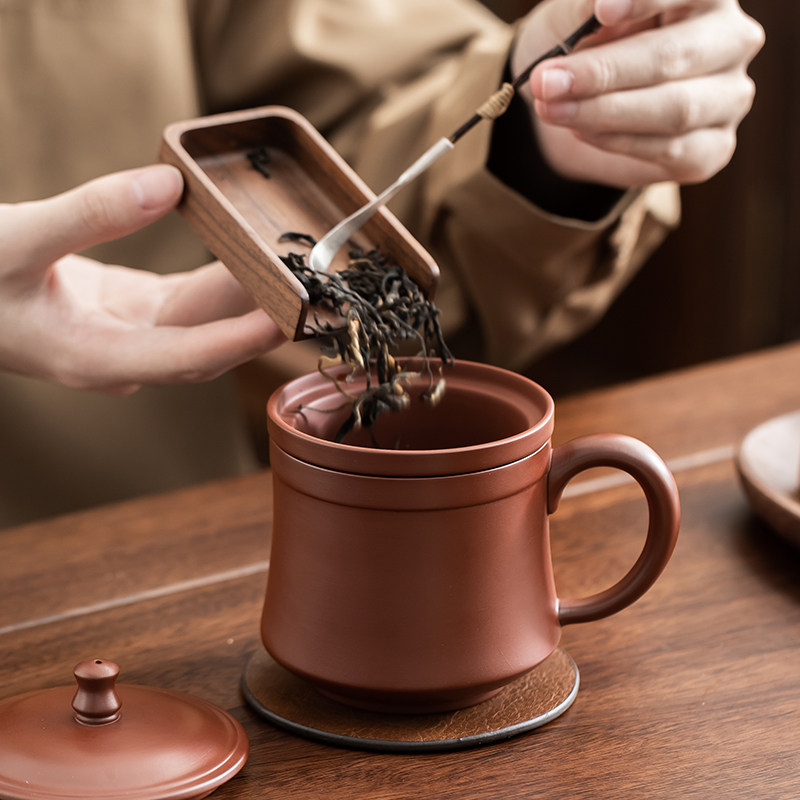 紫砂办公杯三件套 | 大容量泡茶杯 × 原矿朱泥茶杯,淘宝优惠券,粉丝福利购,淘宝优惠卷