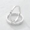 Pure silver 9999 three-sided ice ring