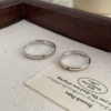 S925 sterling silver couple ring open pair