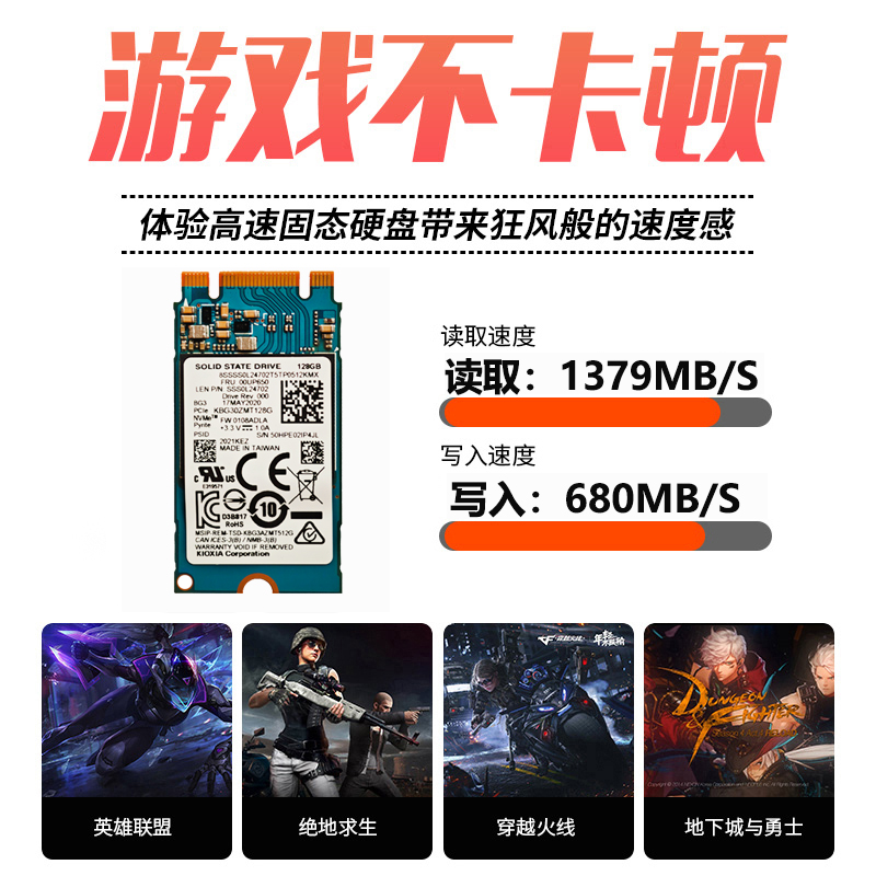 Toshiba/东芝 BG3 128G 512G 2242 M.2 PCIE m2迷你固态硬盘SSD - 图0