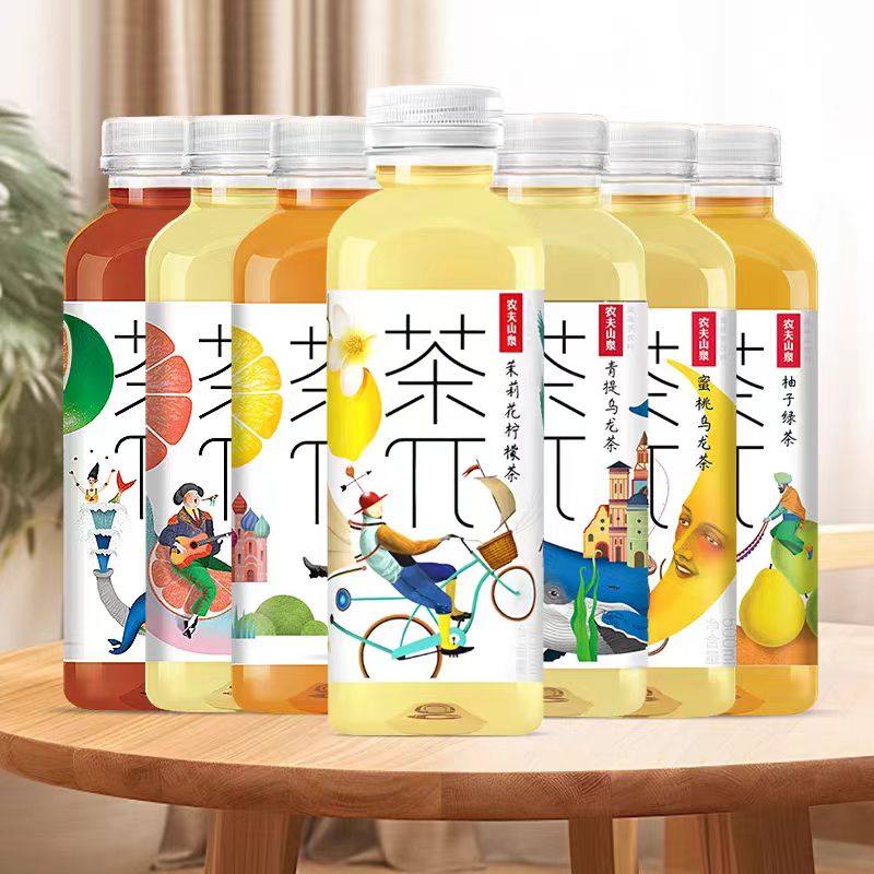 农夫山泉茶π茶兀茶派500ml蜜桃乌龙饮料整箱特价批西柚茉莉_虎窝淘