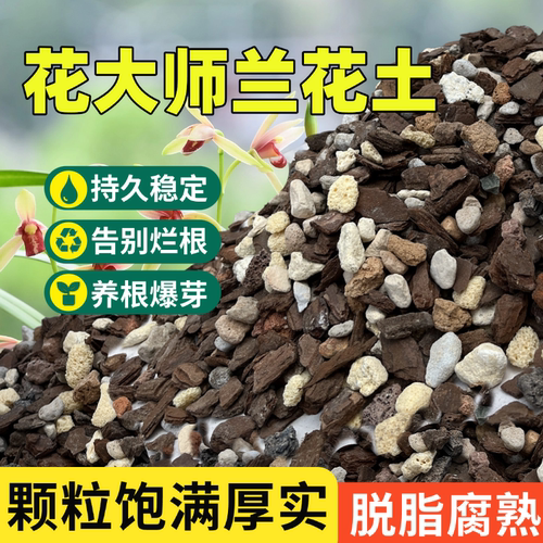 花大师兰花专用土植料营养土君子兰蝴蝶兰种植颗粒松树皮兰草兰科 - 图1