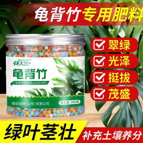 龟背竹专用肥料颗粒肥氮磷钾复合肥缓释盆栽四季大叶天南星科绿植 - 图2