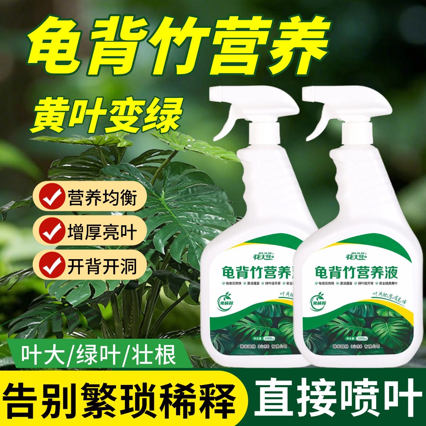 龟背竹营养液专用肥料室内绿植盆栽天南星科黄叶卷边免稀释叶面肥,淘宝优惠券,粉丝福利购,淘宝优惠卷