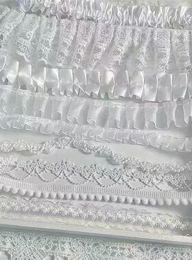 应援扇diy蕾丝花边装饰卡套雪纺
