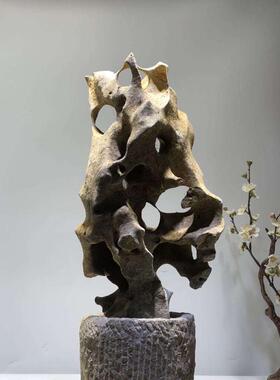 太湖石 假山盆景石头小摆件鱼缸造景附石观赏石天然石材原石抱石