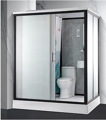 整体淋浴房带马桶集成浴室移动厕所玻璃洗澡房酒店一体式卫生间-图3