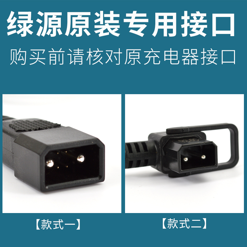 绿源三元锂电池电动车电瓶充电器48V60V20E30E-2T2A3A2+4原装正品 - 图0