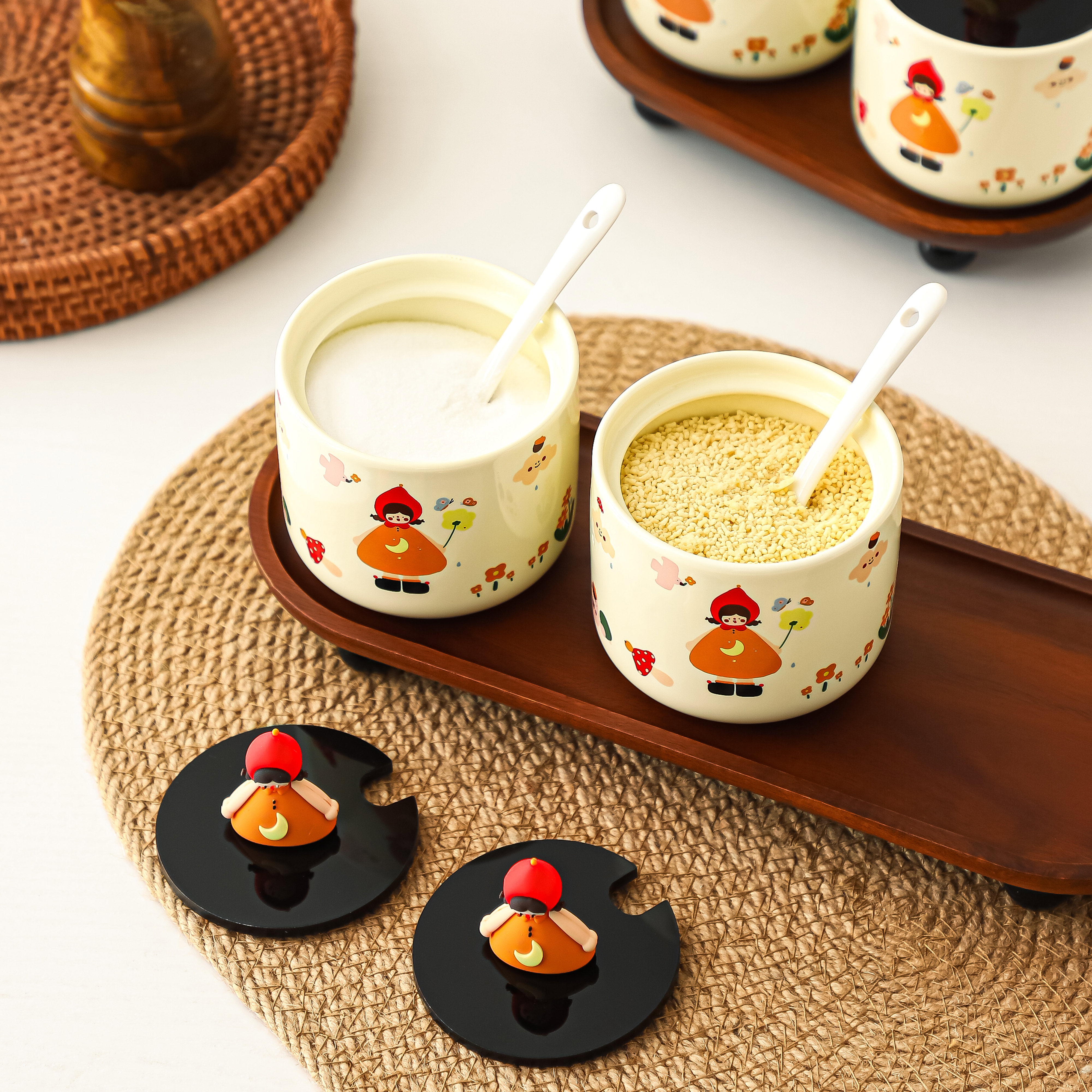 陶瓷调料罐组合套装家用厨房放盐味精糖辣椒油罐高颜值盐罐佐料罐,淘宝优惠券,粉丝福利购,淘宝优惠卷