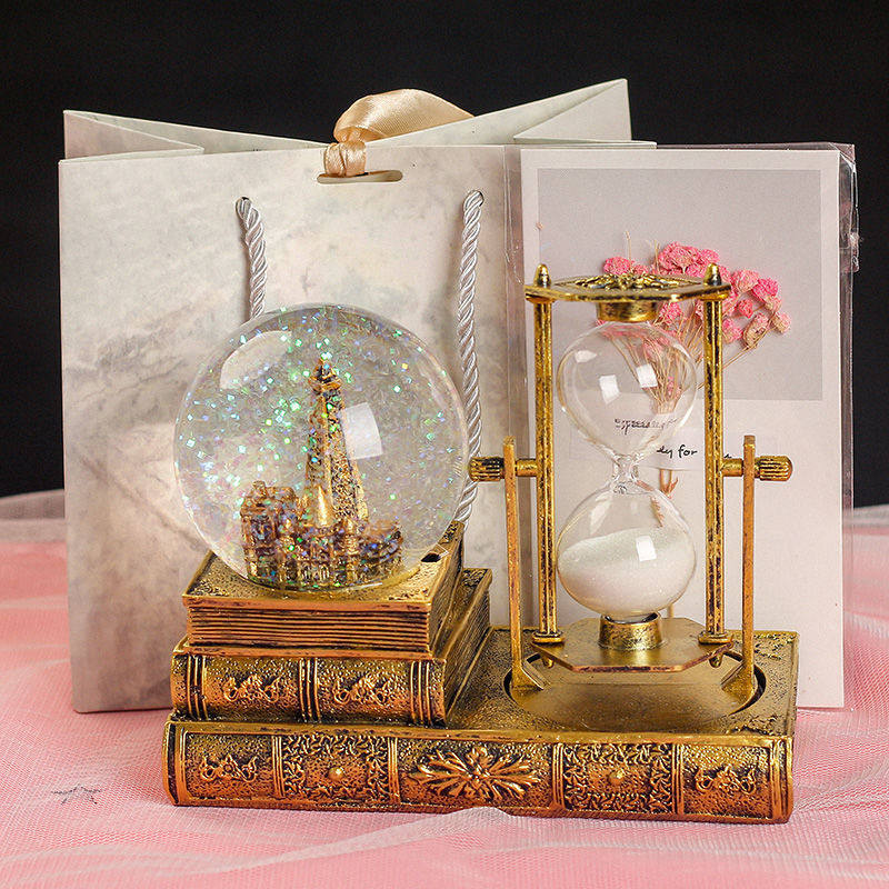 复古水晶球音乐盒沙漏计时器八音盒创意礼品女孩生日礼物女生玩具,淘宝优惠券,粉丝福利购,淘宝优惠卷
