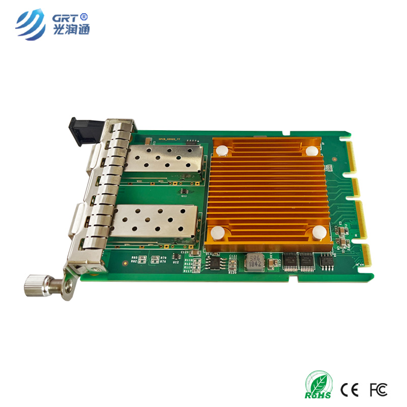 光润通（GRT） OCP NIC3.0 万兆双光口F1002E-OCP-V3.5 82599芯片 万兆OCP服务器网卡 - 图0