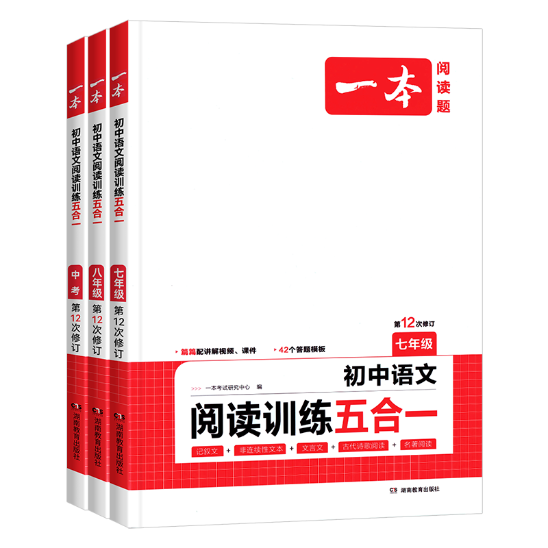 2024版一本初中语文阅读训练五合一七年级八年级九年级中考现代文古诗词文言文课外阅读理解专项强化训练书初一初二初三真题100篇 - 图3