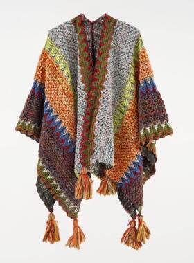 weaving fashion national women color matching tassel mixed
