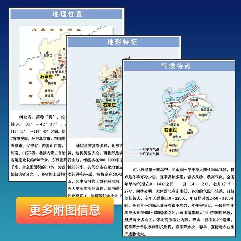 2024河北省地图挂图 1.1米x0.8米覆膜防水整张挂图政区交通 pvc塑料管包装星球地图出版社-图2