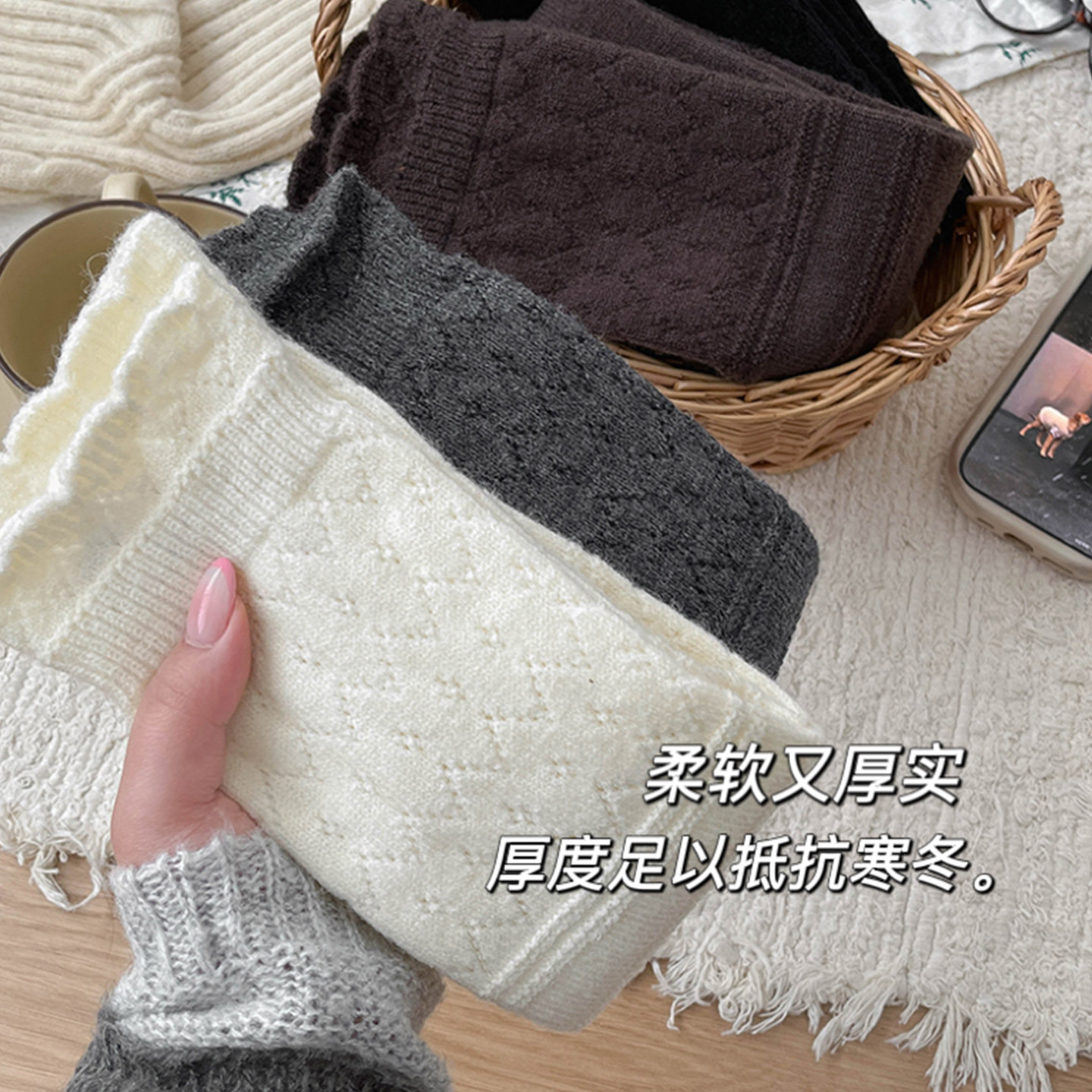 花边小腿袜子女款秋冬季纯棉日系复古保暖羊毛长袜配长筒靴堆堆袜,淘宝优惠券,粉丝福利购,淘宝优惠卷