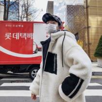 South Korea lamamb wool cottonpadded clothes male personality